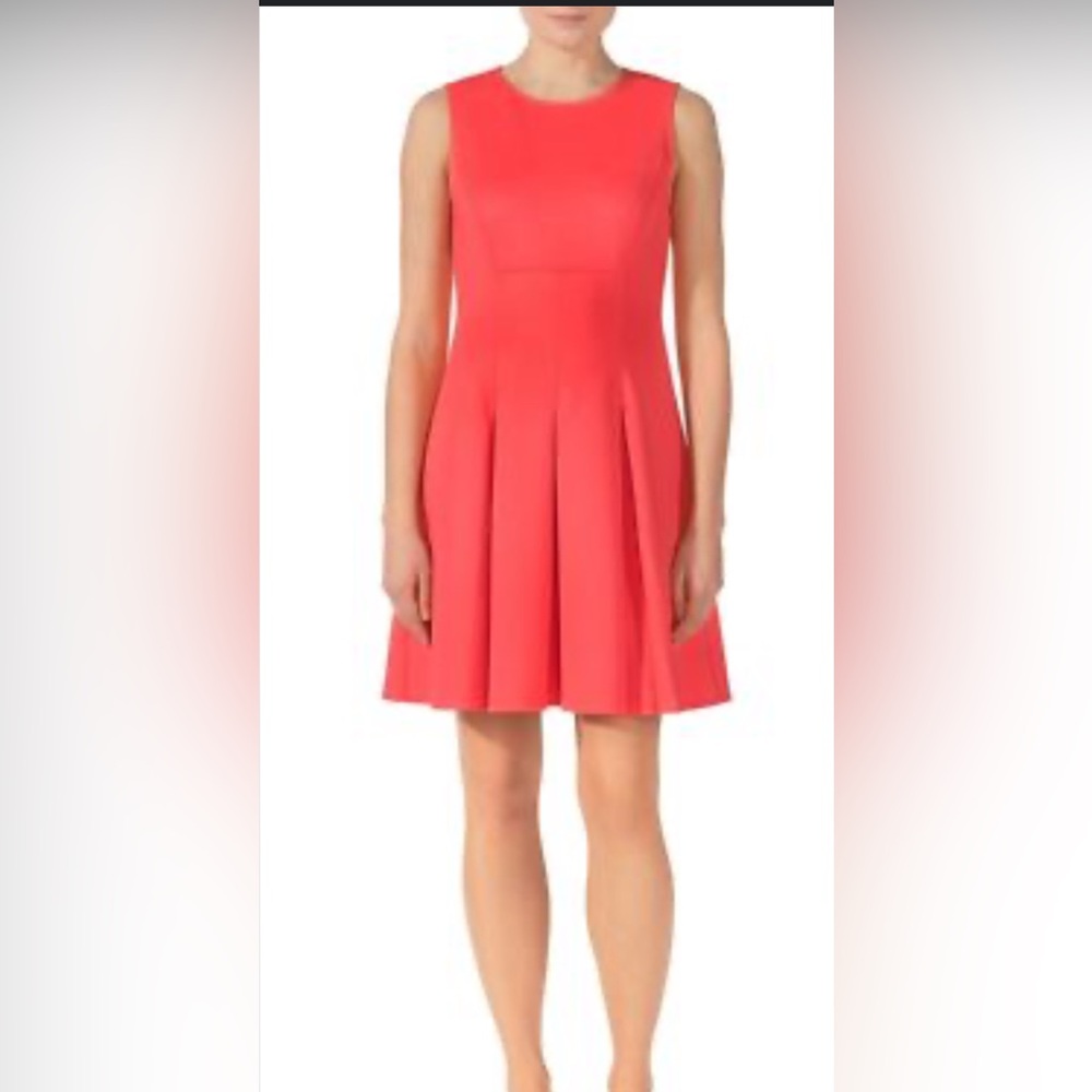Ted Baker Coral Flippy Midi Dress Size 3 MSRP: $279.00